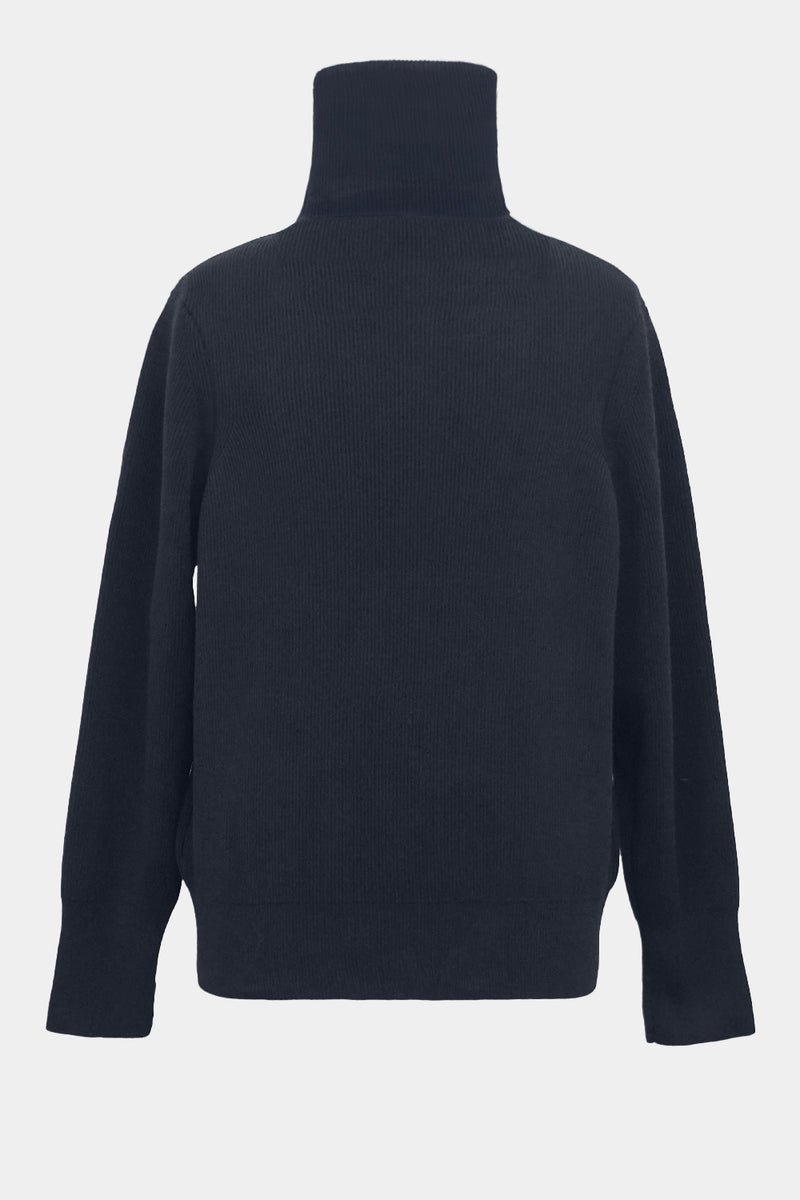 F/C/S big-coller knit L/S PO(PU301-MPO03) / DARK NAVY