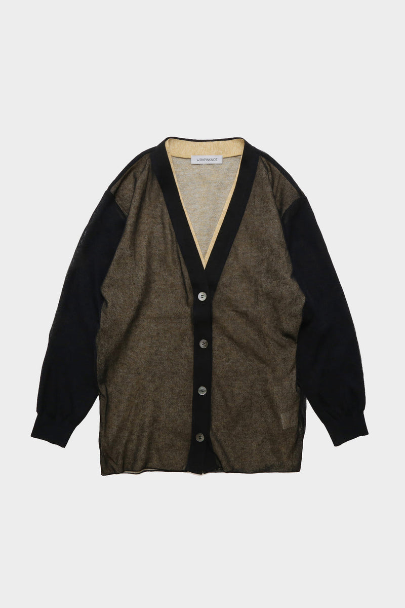 LAYERED SHEER KNIT CARDIGAN (WK23S-LCD03)