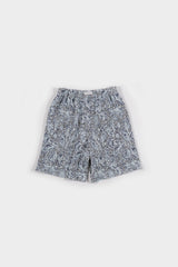 FLORAL PATTERN KNIT ART HALF PANTS (WK124-MPT01)