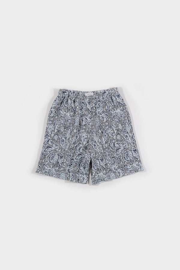 FLORAL PATTERN KNIT ART HALF PANTS (WK124-MPT01)