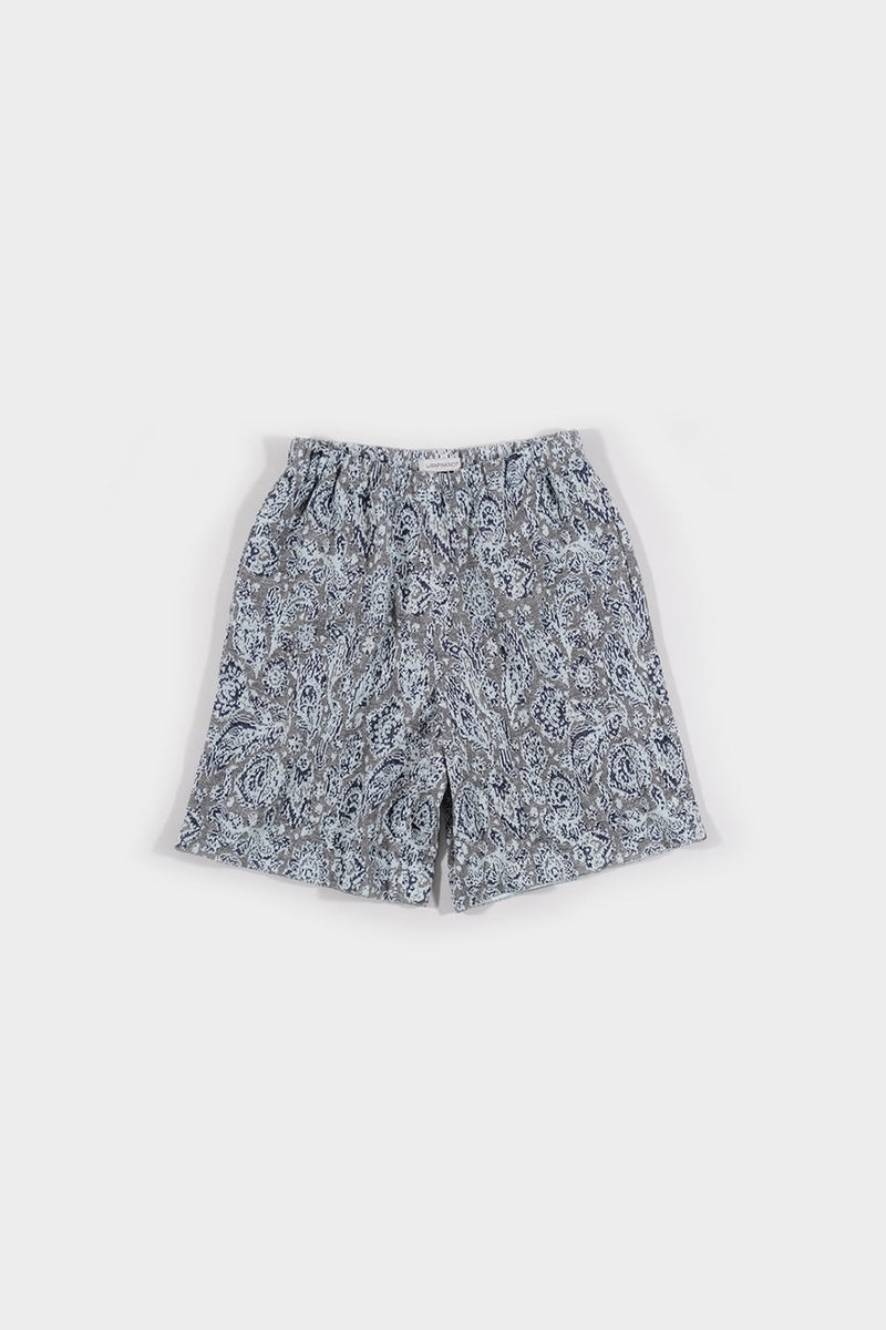 FLORAL PATTERN KNIT ART HALF PANTS (WK124-MPT01)