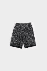 FLORAL PATTERN KNIT ART HALF PANTS (WK124-MPT01)