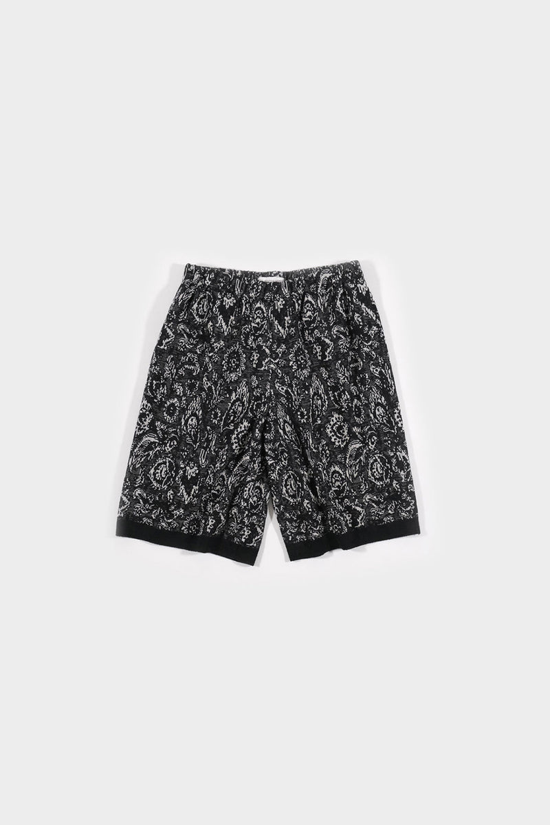 FLORAL PATTERN KNIT ART HALF PANTS (WK124-MPT01)