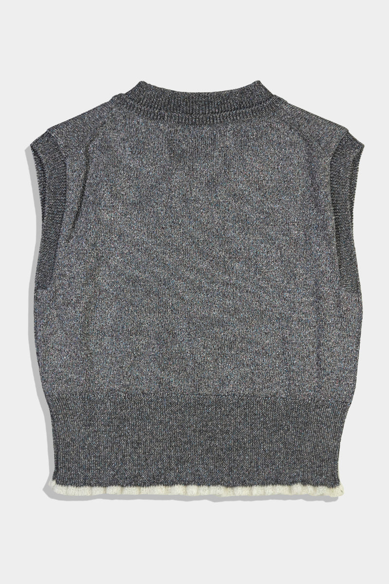 【NEW】Middle-gauge Glitter Knit Vneck VE (WK324-LVE02-04)