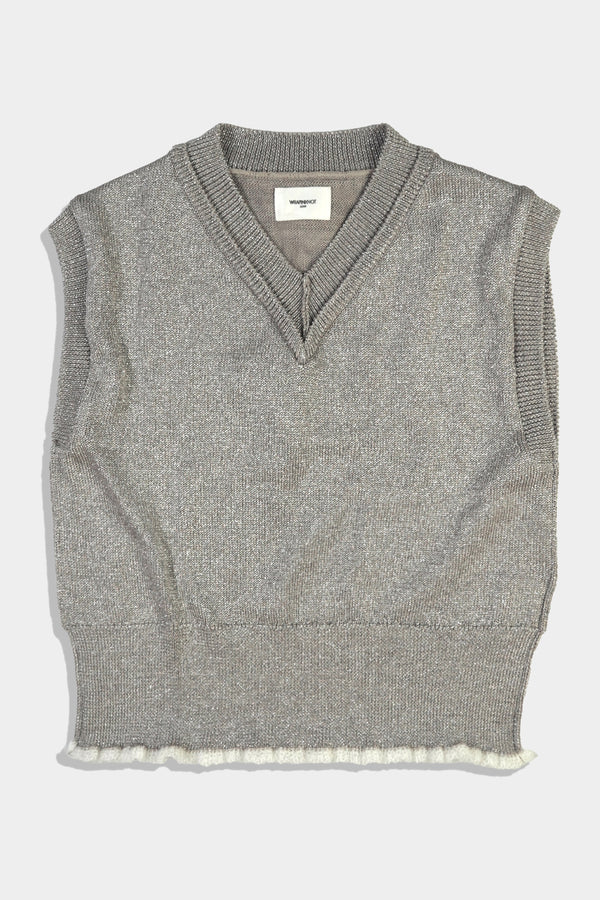 【NEW】Middle-gauge Glitter Knit Vneck VE (WK324-LVE02-44)