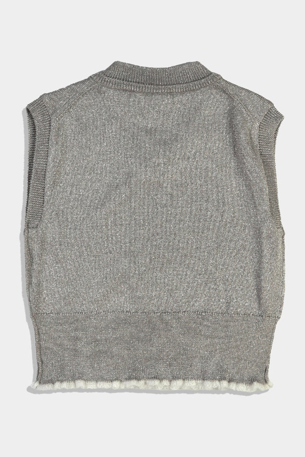 【NEW】Middle-gauge Glitter Knit Vneck VE (WK324-LVE02-44)