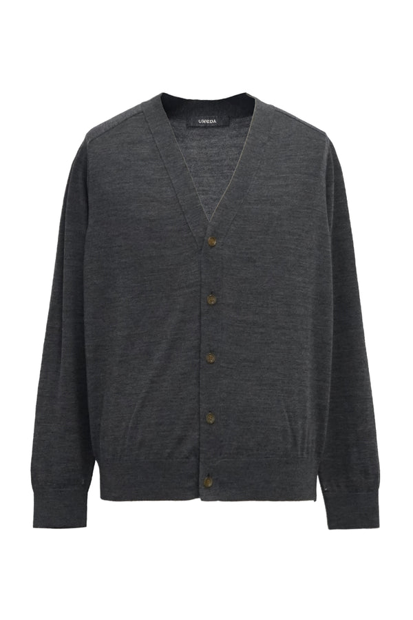 16GG V NECK CARDIGAN (UM302-UCD16-GRY)