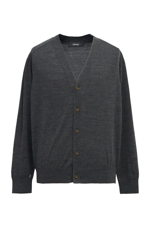 16GG V NECK CARDIGAN (UM302-UCD16-GRY)