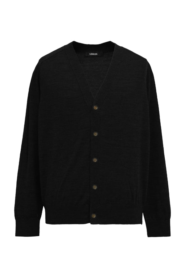 16GG V NECK CARDIGAN (UM302-UCD16-BLK)
