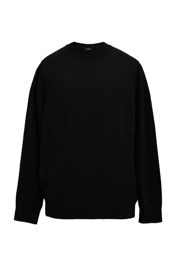 16GG CREW NECK PULLOVER (UM302-UPO16-BLK)