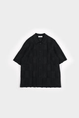 CHECK PATTERN KNIT S/S SHIRT (WK124-MSH02)