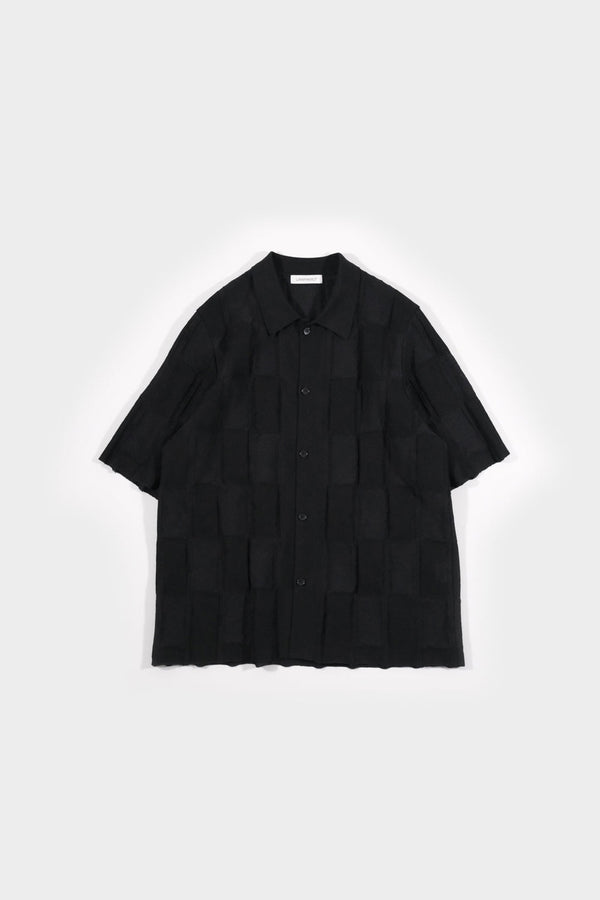 CHECK PATTERN KNIT S/S SHIRT (WK124-MSH02)