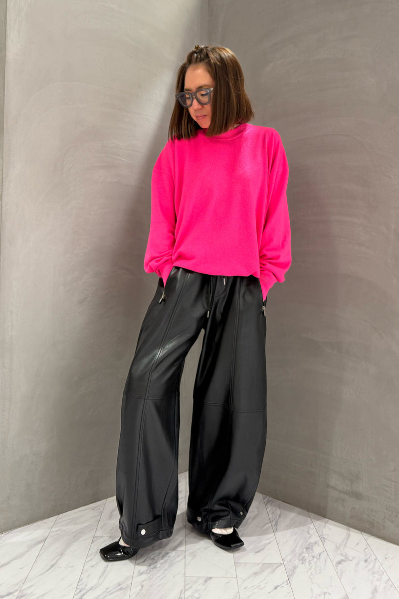 Unisex Cashmere Crew Neck Knit (CZ325-LPO49) / F / PINK