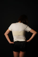 【サ専用 Pre-Order】Silk Cashmere Neck-Logo T-shirt (CZ126-LPO03) / Ivory