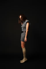 【サ専用 Pre-Order】Shoulder Padded Mini-Onepiece (CZ126-LOP05) / Grey