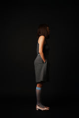 【サ専用 Pre-Order】Striped Bermuda-Shorts (CZ126-LPT12) / Grey