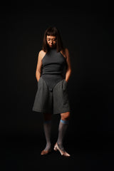 【サ専用 Pre-Order】American-Sleeve Body-Suit (CZ126-LPO53) / Grey