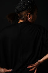 【サ専用 Pre-Order】Silk Cashmere Oversized Knit T-shirt (CZ126-MPO01) / Black