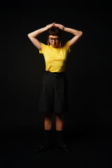 【サ専用 Pre-Order】Silk Cashmere Neck-Logo T-shirt (CZ126-LPO03) / Yellow