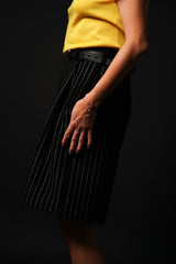 【サ専用 Pre-Order】Striped Bermuda-Shorts (CZ126-LPT12) / Black