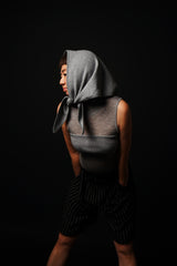 【サ専用 Pre-Order】Sheer Sleeve-less Turtle-neck PO (CZ126-LPO55) / Grey