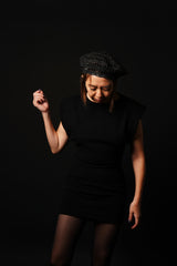 【サ専用 Pre-Order】Shoulder Padded Mini-Onepiece (CZ126-LOP05) / Black