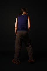 【サ専用 Pre-Order】Silk Cashmere Sleeve-less T-shirt (CZ126-LPO52) / D.Navy