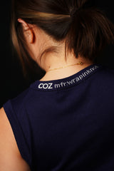 【サ専用 Pre-Order】Silk Cashmere Sleeve-less T-shirt (CZ126-LPO52) / D.Navy