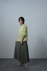 【Womens】 Pattern Flare Knit Skirt