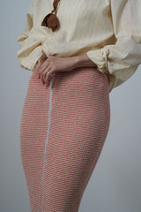 【Womens】 Mixed yarn border ribs tight skirt