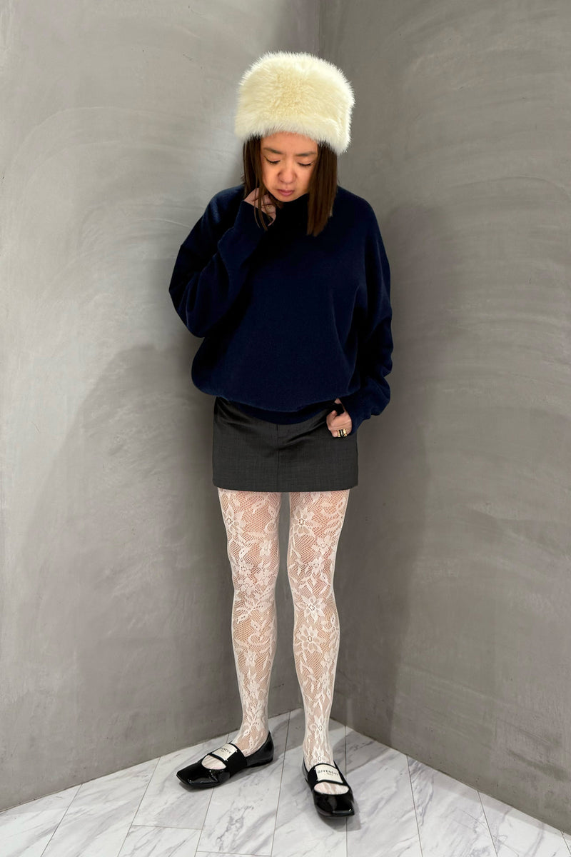 Unisex Cashmere Crew Neck Knit (CZ325-LPO49) / NAVY