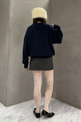 Unisex Cashmere Crew Neck Knit (CZ325-LPO49) / NAVY