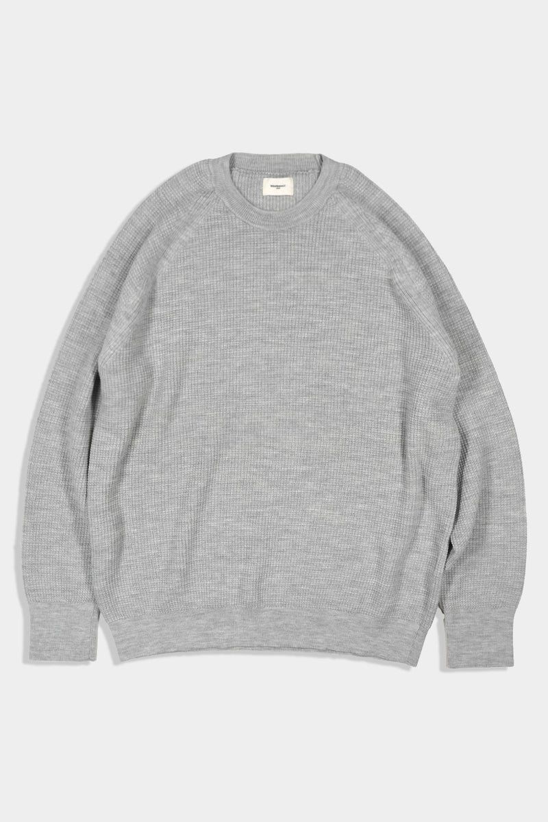 Middle-gauge Waffle Knit Crewneck PO (WK324-MPO02-02)