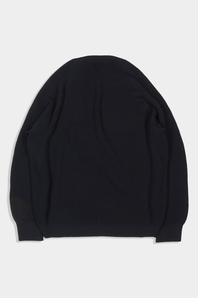 Middle-gauge Waffle Knit Crewneck PO (WK324-MPO02-09)