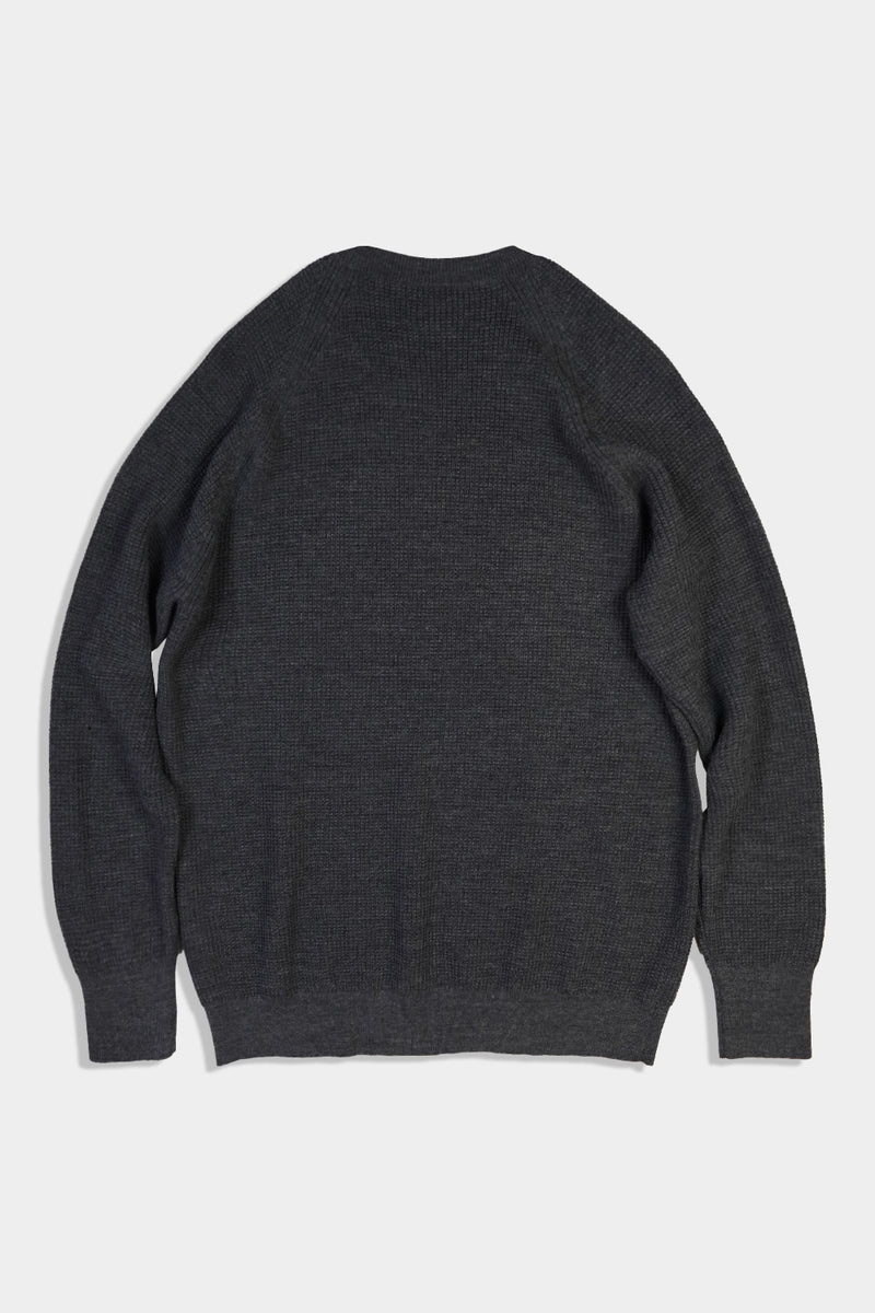 Middle-gauge Waffle Knit Crewneck PO (WK324-MPO02-07)