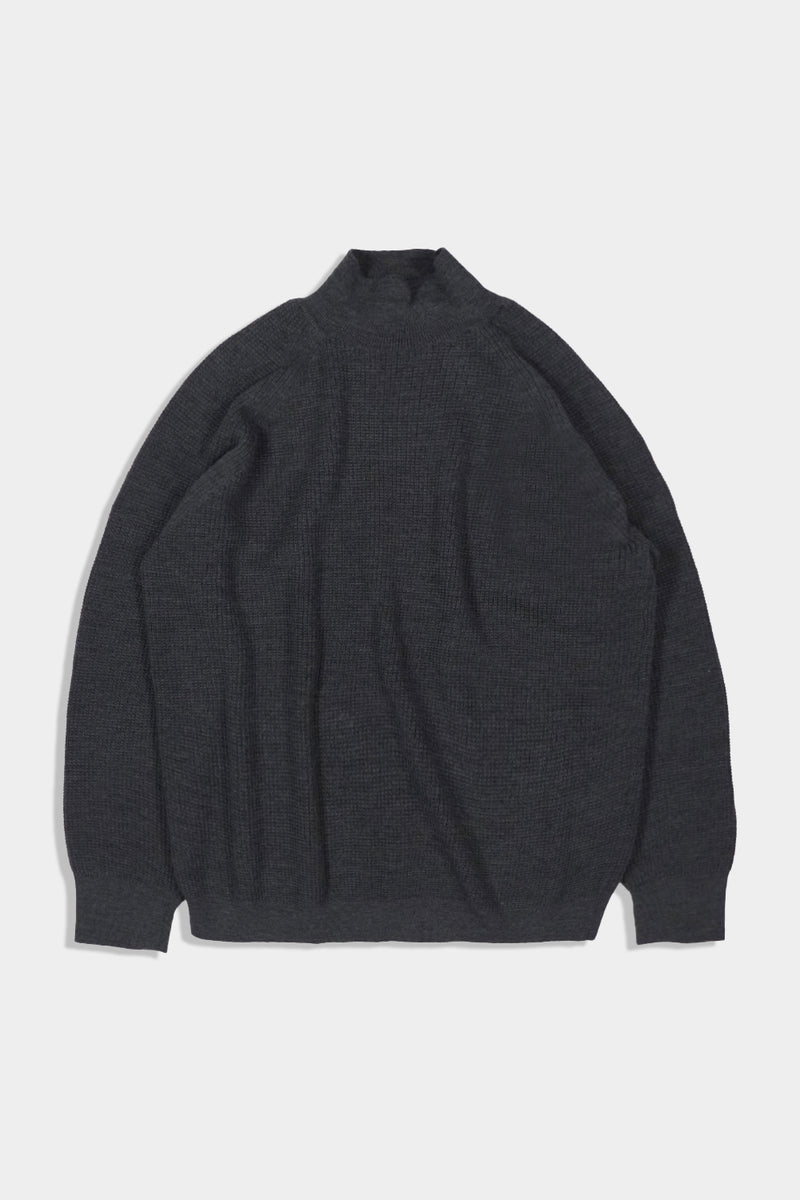 Middle-gauge Waffle Knit Turtleneck PO (WK324-MPO03-07)