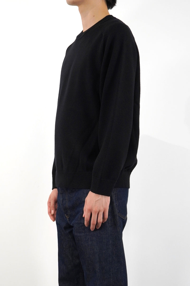 7GG CREW NECK PULLOVER (UM302-UPO07-BLK)