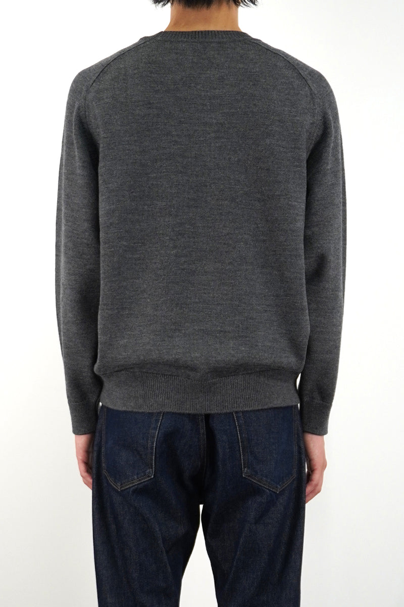 7GG CREW NECK PULLOVER (UM302-UPO07-GRY)