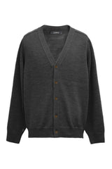 7GG V NECK CARDIGAN (UM302-UCD07-GRY)