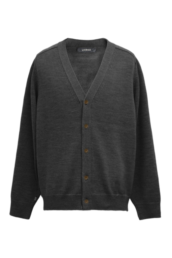 7GG V NECK CARDIGAN (UM302-UCD07-GRY)