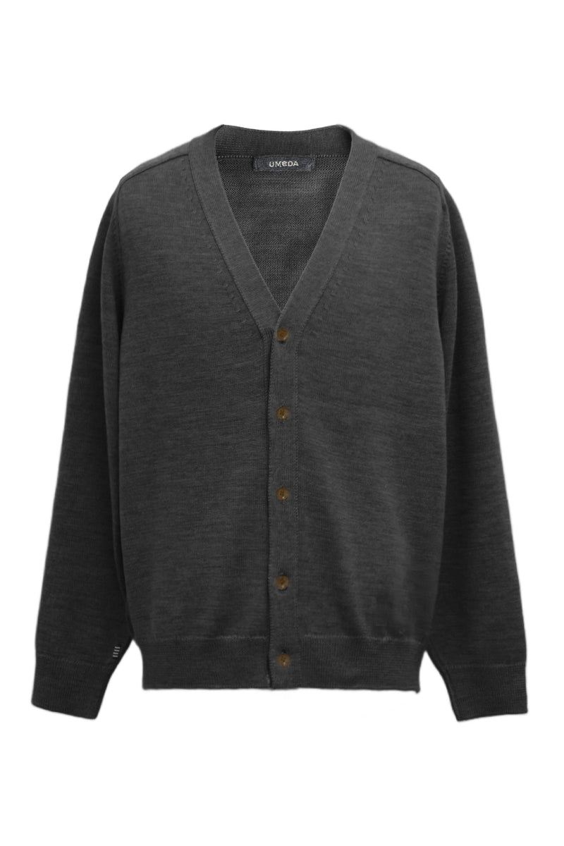 7GG V NECK CARDIGAN (UM302-UCD07-GRY)