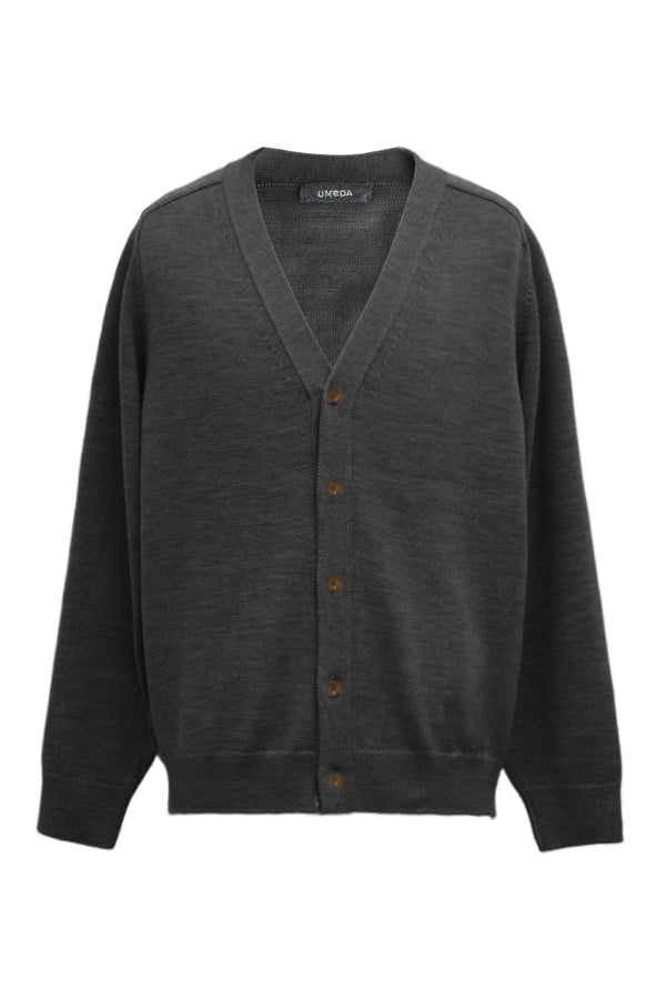 7GG V NECK CARDIGAN (UM302-UCD07-GRY)