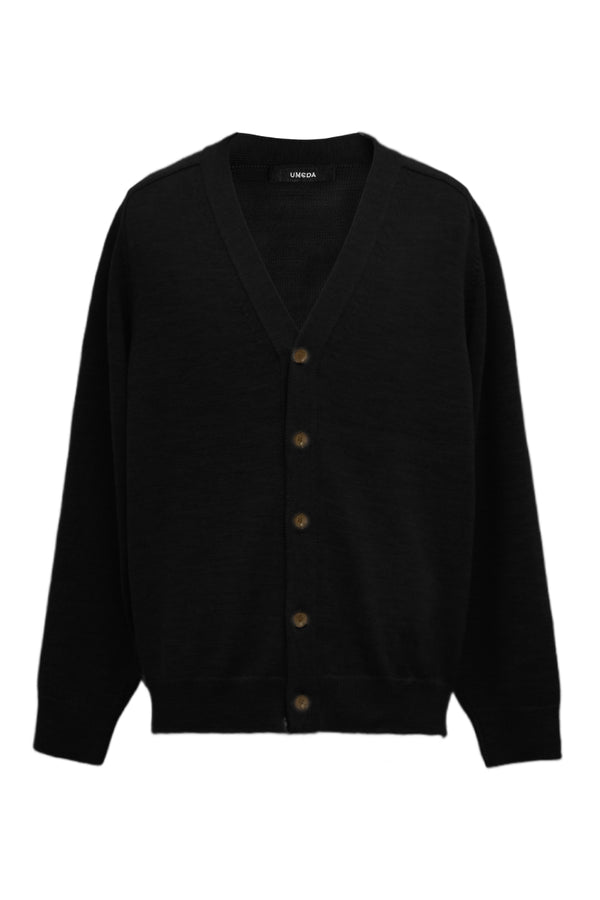 7GG V NECK CARDIGAN (UM302-UCD07-BLK)