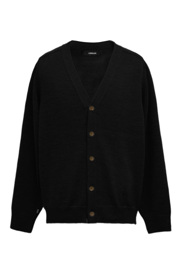 7GG V NECK CARDIGAN (UM302-UCD07-BLK)