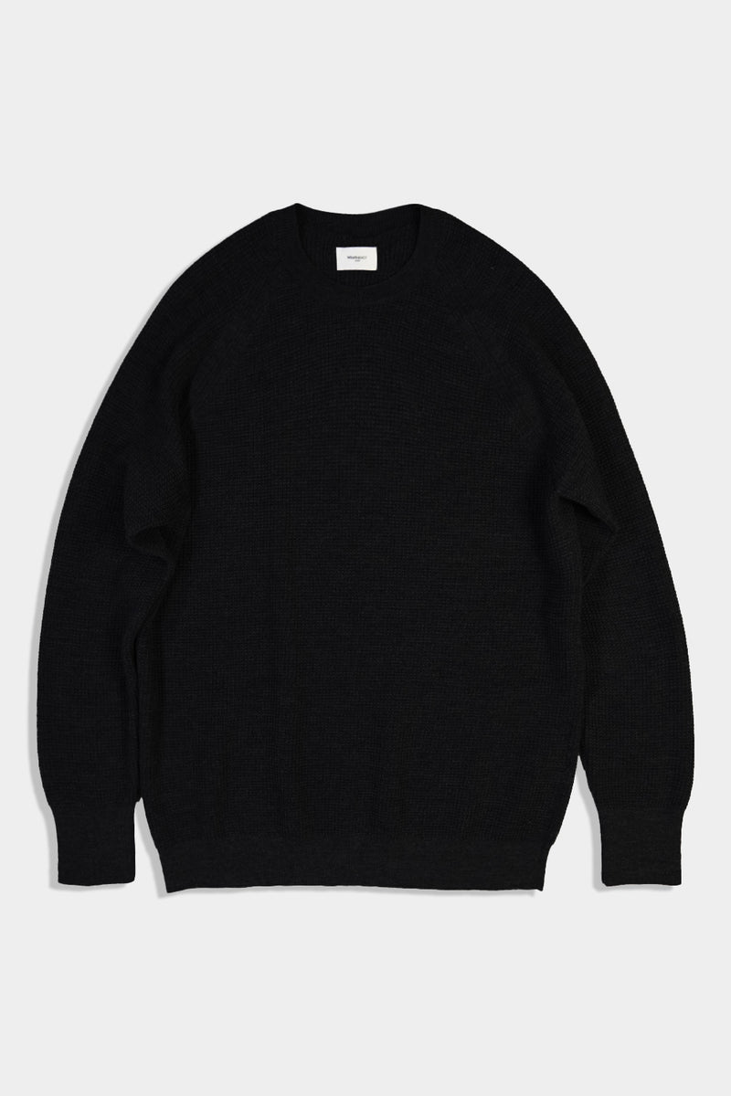 Middle-gauge Waffle Knit Crewneck PO (WK324-MPO02-09)