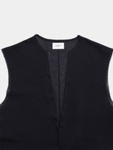 Dry Sheer Milano Knit vest (WK126-LVE03) / Black