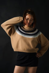 Cashmere Nordic Knit Pullover (CZ325-LPO47) / Camel