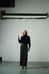 Finest Cashmere  Knit Pencil Skirt (CZ325-LSK04) / Gray