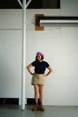 Cashmere  Knit T-shirt (CZ325-LPO03) / D.Navy