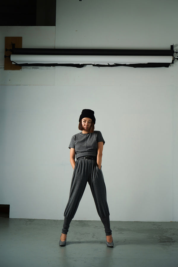 Cashmere  Knit T-shirt (CZ325-LPO03) / Gray